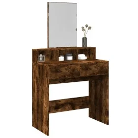 Tocador con espejo color roble ahumado 80x41x144,5 cm de , Tocadores para dormitorios - Ref: Foro24-848175, Precio: 91,79 €, ...