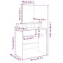 Dresser with smoked oak mirror 80x41x144.5 cm by , Bedroom Dressers - Ref: Foro24-848175, Price: 91,79 €, Discount: %