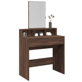 Frisiertisch mit Spiegel in Eichenbraun 80x41x144,5 cm von , Schlafzimmerkommoden - Ref: Foro24-848177, Preis: 98,28 €, Rabat...