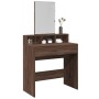 Frisiertisch mit Spiegel in Eichenbraun 80x41x144,5 cm von , Schlafzimmerkommoden - Ref: Foro24-848177, Preis: 98,28 €, Rabat...