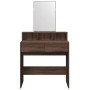 Frisiertisch mit Spiegel in Eichenbraun 80x41x144,5 cm von , Schlafzimmerkommoden - Ref: Foro24-848177, Preis: 98,28 €, Rabat...