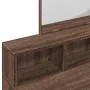 Dresser with mirror in brown oak color, 80x41x144.5 cm by , Bedroom Dressers - Ref: Foro24-848177, Price: 96,78 €, Discount: %