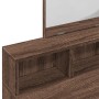Frisiertisch mit Spiegel in Eichenbraun 80x41x144,5 cm von , Schlafzimmerkommoden - Ref: Foro24-848177, Preis: 98,28 €, Rabat...