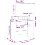 Frisiertisch mit Spiegel in Eichenbraun 80x41x144,5 cm von , Schlafzimmerkommoden - Ref: Foro24-848177, Preis: 98,28 €, Rabat...