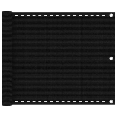 Black HDPE balcony awning 75x500 cm by vidaXL, Umbrellas - Ref: Foro24-311030, Price: 17,64 €, Discount: %