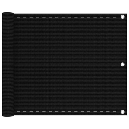 Toldo para balcón HDPE negro 75x500 cm de vidaXL, Sombrillas - Ref: Foro24-311030, Precio: 17,91 €