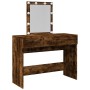 Dresser with smoked oak LED lights 100x40x130 cm by , Bedroom Dressers - Ref: Foro24-848196, Price: 117,62 €, Discount: %