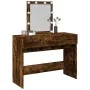 Dresser with smoked oak LED lights 100x40x130 cm by , Bedroom Dressers - Ref: Foro24-848196, Price: 116,08 €, Discount: %