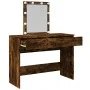 Dresser with smoked oak LED lights 100x40x130 cm by , Bedroom Dressers - Ref: Foro24-848196, Price: 116,08 €, Discount: %
