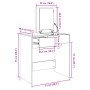 Dresser with Sonoma gray mirror 73x46.5x120 cm by , Bedroom Dressers - Ref: Foro24-848225, Price: 85,28 €, Discount: %