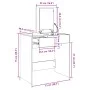 Frisiertisch mit grauem Sonoma-Spiegel 73x46,5x120 cm von , Schlafzimmerkommoden - Ref: Foro24-848225, Preis: 83,94 €, Rabatt: %