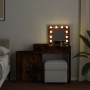 Frisiertisch mit LED-Lichtern in rauchiger Eiche 115x37x110,5 cm. von , Schlafzimmerkommoden - Ref: Foro24-848231, Preis: 118...