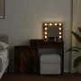 Frisiertisch mit LED-Lichtern in rauchiger Eiche 115x37x110,5 cm. von , Schlafzimmerkommoden - Ref: Foro24-848231, Preis: 116...
