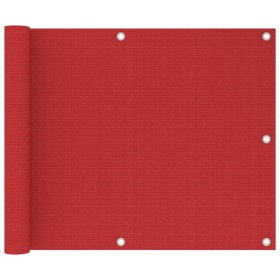 HDPE balcony awning red 75x600 cm by vidaXL, Umbrellas - Ref: Foro24-311007, Price: 20,52 €, Discount: %