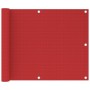 HDPE balcony awning red 75x600 cm by vidaXL, Umbrellas - Ref: Foro24-311007, Price: 20,52 €, Discount: %