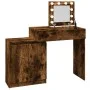 Frisiertisch mit LED-Lichtern in rauchiger Eiche 115x37x110,5 cm. von , Schlafzimmerkommoden - Ref: Foro24-848231, Preis: 116...
