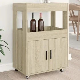 Engineered wood bar cart in Sonoma oak, 60x39.5x89 cm by , Sideboards - Ref: Foro24-848271, Price: 106,95 €, Discount: %