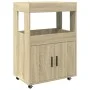 Engineered wood bar cart in Sonoma oak, 60x39.5x89 cm by , Sideboards - Ref: Foro24-848271, Price: 106,93 €, Discount: %
