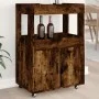 Carrito de bar madera de ingeniería roble ahumado 60x39,5x89 cm de , Aparadores - Ref: Foro24-848273, Precio: 101,29 €, Descu...
