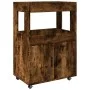 Carrito de bar madera de ingeniería roble ahumado 60x39,5x89 cm de , Aparadores - Ref: Foro24-848273, Precio: 101,29 €, Descu...