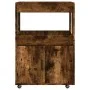 Carrito de bar madera de ingeniería roble ahumado 60x39,5x89 cm de , Aparadores - Ref: Foro24-848273, Precio: 101,29 €, Descu...