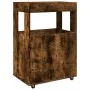 Carrito de bar madera de ingeniería roble ahumado 60x39,5x89 cm de , Aparadores - Ref: Foro24-848273, Precio: 101,29 €, Descu...