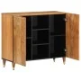 Solid mango wood auxiliary cabinet 90x33x75 cm by , CD and DVD storage - Ref: Foro24-358312, Price: 180,65 €, Discount: %