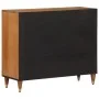 Solid mango wood auxiliary cabinet 90x33x75 cm by , CD and DVD storage - Ref: Foro24-358312, Price: 180,65 €, Discount: %