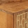 Solid mango wood auxiliary cabinet 90x33x75 cm by , CD and DVD storage - Ref: Foro24-358312, Price: 180,65 €, Discount: %