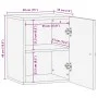 Massives Mangoholz-Wandbadezimmerschrank 38x33x48 cm von , Badezimmermöbel - Ref: Foro24-358304, Preis: 72,38 €, Rabatt: %