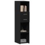 Tall black engineered wood sideboard 30x42.5x124 cm by , Sideboards - Ref: Foro24-846153, Price: 71,70 €, Discount: %