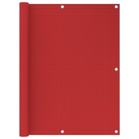 Toldo para balcón HDPE rojo 120x500 cm