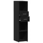 Tall black engineered wood sideboard 30x42.5x124 cm by , Sideboards - Ref: Foro24-846153, Price: 70,76 €, Discount: %