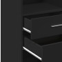 Tall black engineered wood sideboard 30x42.5x124 cm by , Sideboards - Ref: Foro24-846153, Price: 71,70 €, Discount: %
