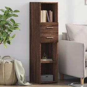 Tall brown oak veneer highboard 30x42.5x124 cm by , Sideboards - Ref: Foro24-846158, Price: 64,44 €, Discount: %
