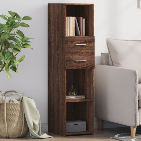 Aparador alto madera de ingeniería marrón roble 30x42,5x124 cm de , Aparadores - Ref: Foro24-846158, Precio: 65,17 €