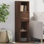 Aparador alto madera de ingeniería marrón roble 30x42,5x124 cm de , Aparadores - Ref: Foro24-846158, Precio: 64,44 €, Descuen...