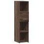 Aparador alto madera de ingeniería marrón roble 30x42,5x124 cm de , Aparadores - Ref: Foro24-846158, Precio: 64,44 €, Descuen...