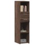 Aparador alto madera de ingeniería marrón roble 30x42,5x124 cm de , Aparadores - Ref: Foro24-846158, Precio: 65,17 €