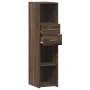 Aparador alto madera de ingeniería marrón roble 30x42,5x124 cm de , Aparadores - Ref: Foro24-846158, Precio: 64,44 €, Descuen...