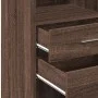 Aparador alto madera de ingeniería marrón roble 30x42,5x124 cm de , Aparadores - Ref: Foro24-846158, Precio: 64,44 €, Descuen...