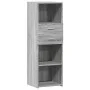Tall Sonoma Gray Engineered Wood Sideboard 40x42.5x124 cm by , Sideboards - Ref: Foro24-846164, Price: 67,37 €, Discount: %