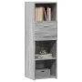 Tall Sonoma Gray Engineered Wood Sideboard 40x42.5x124 cm by , Sideboards - Ref: Foro24-846164, Price: 67,37 €, Discount: %