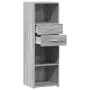 Tall Sonoma Gray Engineered Wood Sideboard 40x42.5x124 cm by , Sideboards - Ref: Foro24-846164, Price: 67,37 €, Discount: %