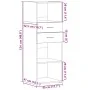 Tall white engineered wood sideboard 45x42.5x124 cm by , Sideboards - Ref: Foro24-846166, Price: 76,05 €, Discount: %