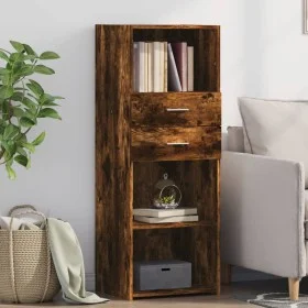 Tall smoked oak engineered wood sideboard 45x42.5x124 cm by , Sideboards - Ref: Foro24-846170, Price: 76,33 €, Discount: %