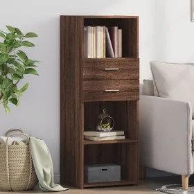 Hoher Schrank aus braunem Eichen-Ingenieurholz, 45x42,5x124 cm. von , Sideboards - Ref: Foro24-846172, Preis: 91,17 €, Rabatt: %