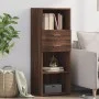 Aparador alto madera de ingeniería marrón roble 45x42,5x124 cm de , Aparadores - Ref: Foro24-846172, Precio: 91,16 €, Descuen...