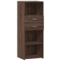 Hoher Schrank aus braunem Eichen-Ingenieurholz, 45x42,5x124 cm. von , Sideboards - Ref: Foro24-846172, Preis: 92,60 €, Rabatt: %