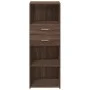 Aparador alto madera de ingeniería marrón roble 45x42,5x124 cm de , Aparadores - Ref: Foro24-846172, Precio: 91,16 €, Descuen...